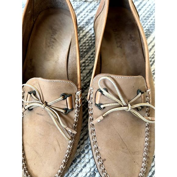 Bally leather loafer moccasins